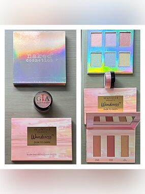 MAKEUP LOT Blush Highlighter BUNDLE Naked Cosmetics, Gia Minerals, Wander Beauty